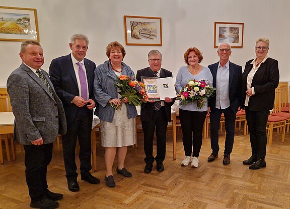 Bgm. Alfred Brandstätter, LAbg. Hermann Hauer, Gabriele Strommer, Edi Deimel, Theres Mutschlechner, Karl Stangl, Christine Vorauer